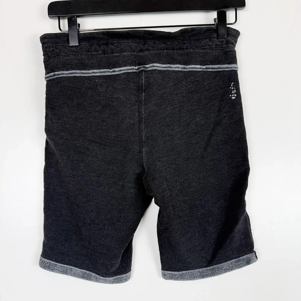 Free People Movement Long Rib Biker Shorts Black 8L - S